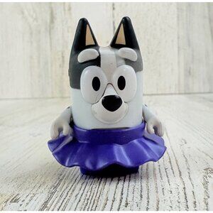 Bluey Muffin with Purple TUTU Ballerina Purple Heeler Cousin Figure Blue NEW